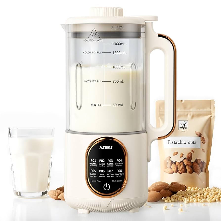 Amazon.com: 𝗨𝗽𝗴𝗿𝗮𝗱𝗲𝗱 44oz Automatic Nut Milk Maker